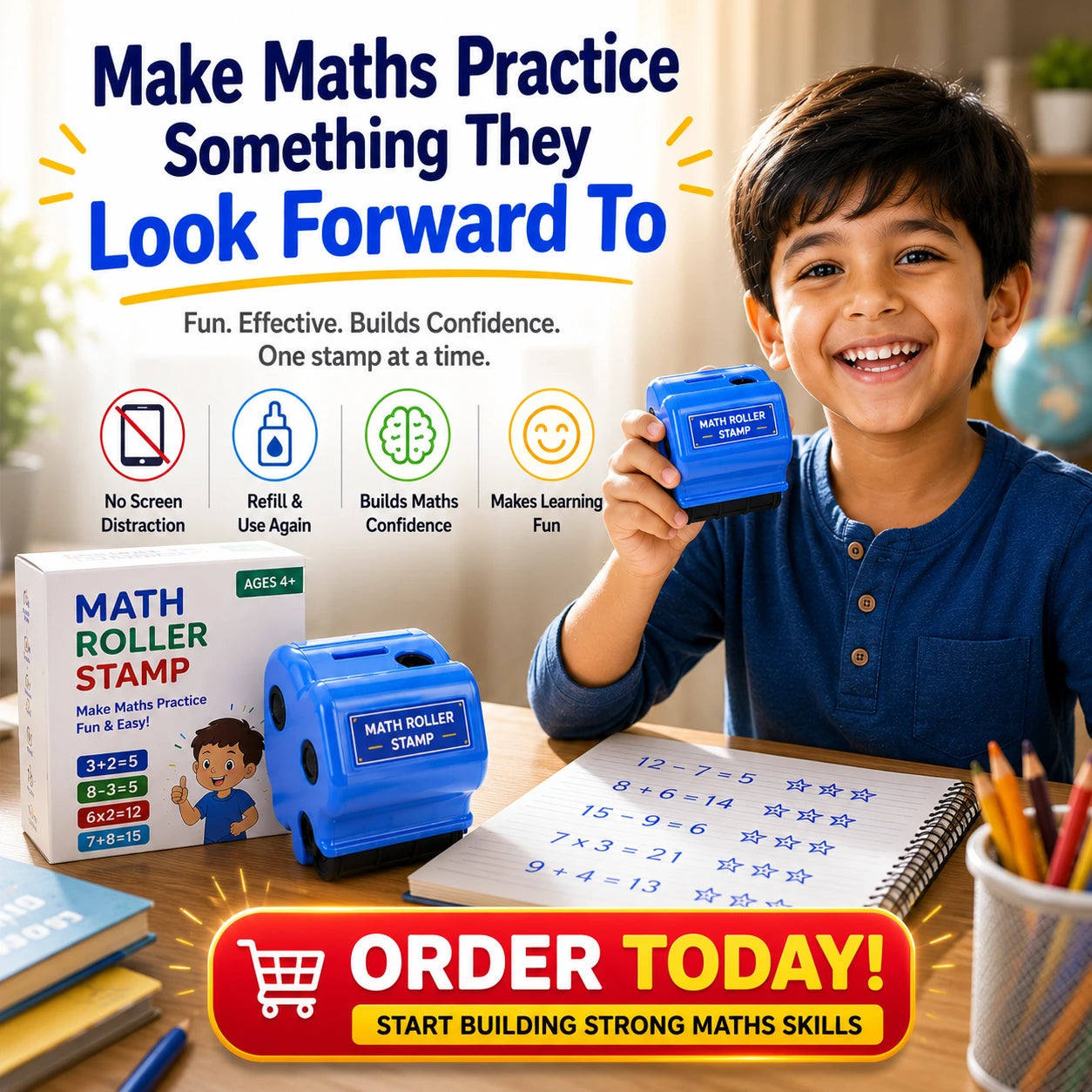 Math Roller Stamp