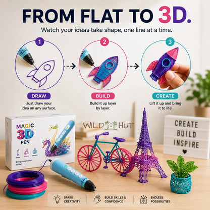 3D Printing Pen™ + 9 FREE Colour Filaments