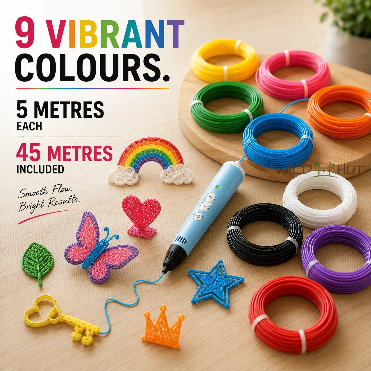 3D Printing Pen™ + 9 FREE Colour Filaments