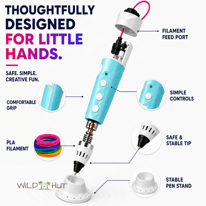 3D Printing Pen™ + 9 FREE Colour Filaments