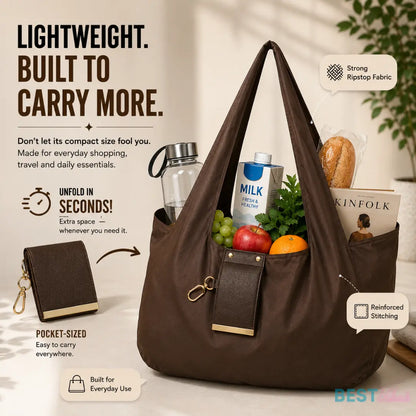 Foldable Tote Bag With Key Chain