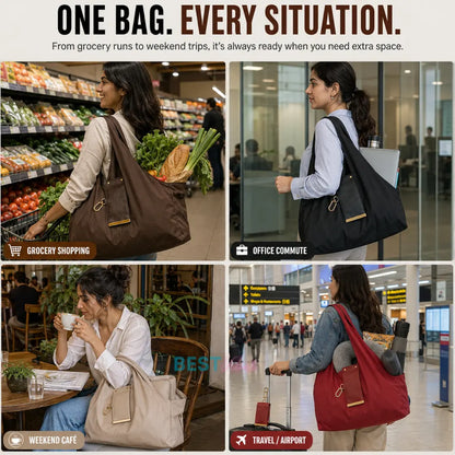 Foldable Tote Bag With Key Chain