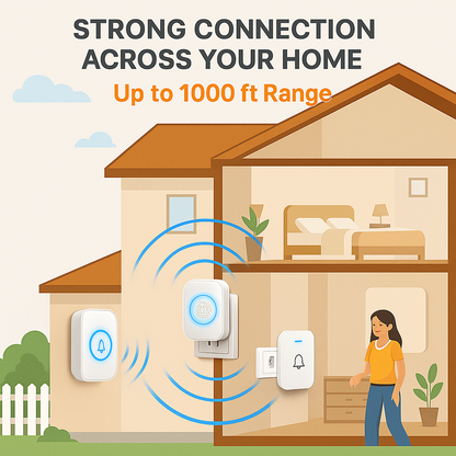 Smart Wireless Doorbell (1000ft Range)