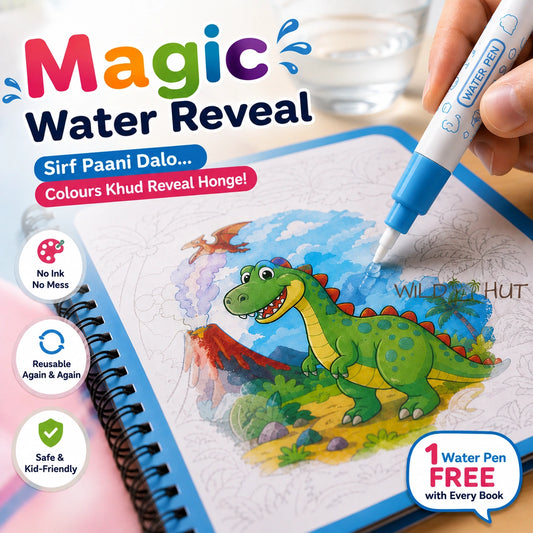 Magic Water Colouring Book (2 Free Pens Inside)