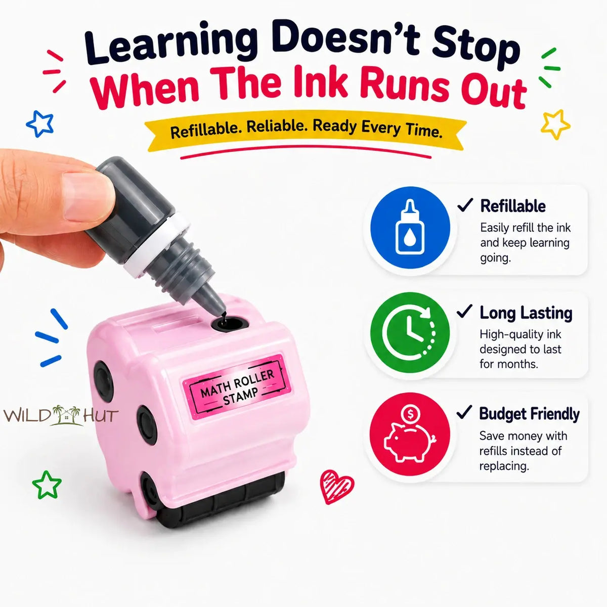 Math Roller Stamp™ + FREE Ink