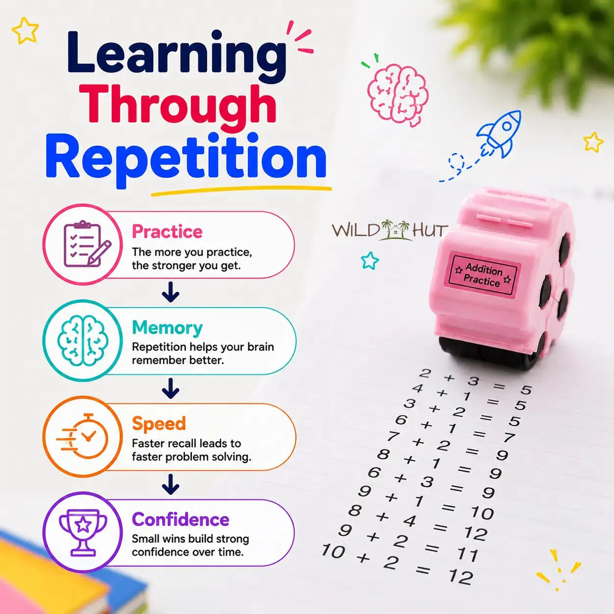 Math Roller Stamp™ + FREE Ink