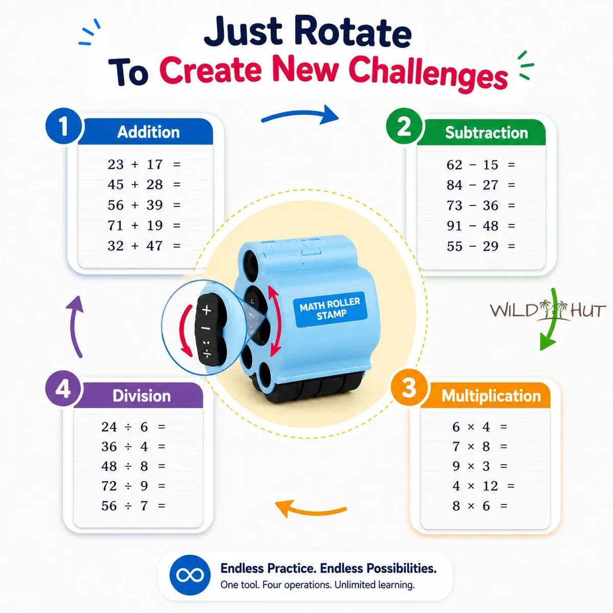 Math Roller Stamp™ + FREE Ink