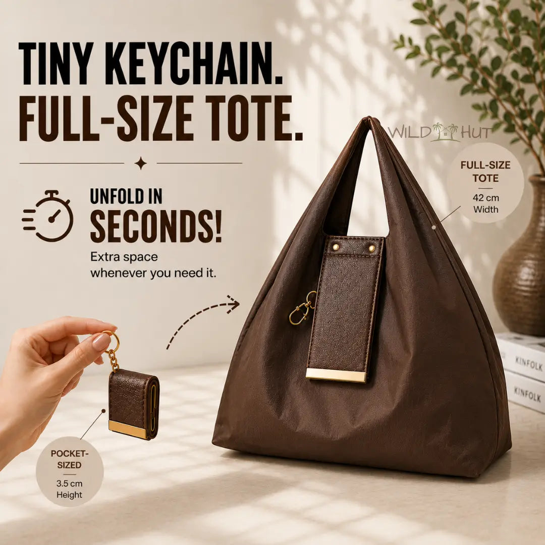 Foldable Tote Bag With Key Chain