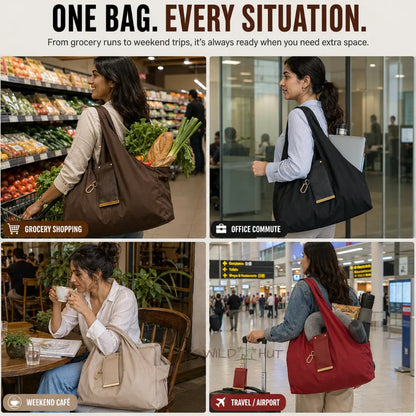 Foldable Tote Bag With Key Chain