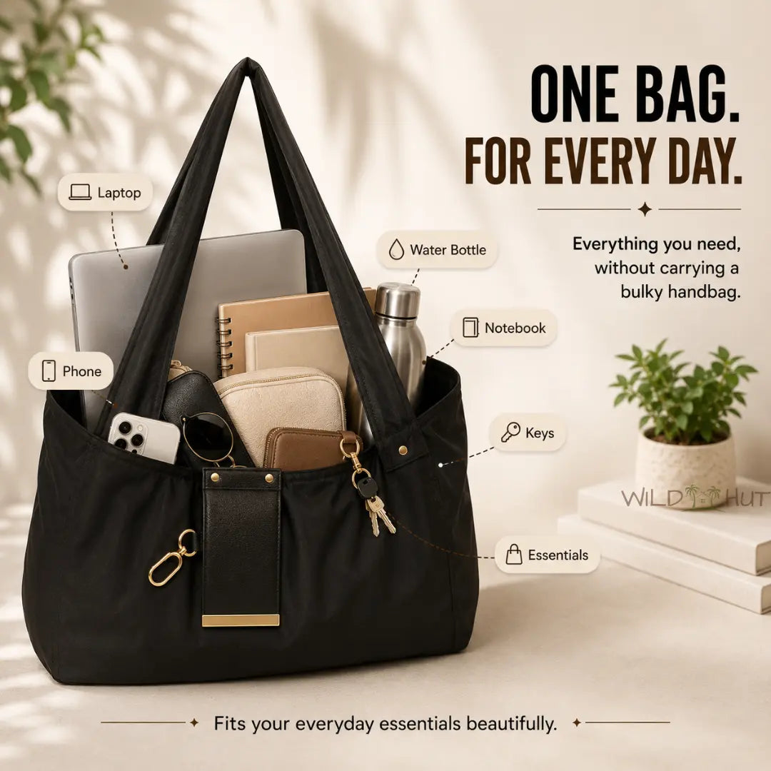 Foldable Tote Bag With Key Chain