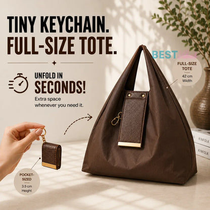 Foldable Tote Bag With Key Chain